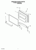 FREEZER DOOR PARTS, OPTIONAL PARTS (NOT INCLUDED) Diagram and Parts List for KTRC22KVSS01  KitchenAid Refrigerator