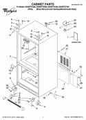CABINET PARTS Diagram and Parts List for GX5SHTXVA00  Whirlpool Refrigerator