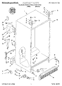 CABINET Diagram and Parts List for 4KSRS22QFW00  KitchenAid Refrigerator