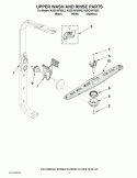 UPPER WASH AND RINSE PARTS Diagram and Parts List for KUDC10FXSS2  KitchenAid Dishwasher
