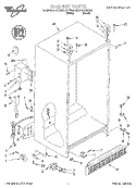 CABINET Diagram and Parts List for 6ED25DQXFB00  Whirlpool Refrigerator