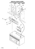 INSTALLATION Diagram and Parts List for GH7155XKB0  Whirlpool Microwave