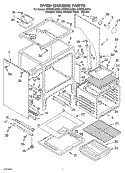 OVEN CHASSIS Diagram and Parts List for GW395LEGB6  Whirlpool Range