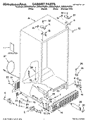 CABINET PARTS Diagram and Parts List for KSRX25FNBL01  KitchenAid Refrigerator