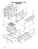 DOOR AND BROILER Diagram and Parts List for 8SF302PSYQ0  Whirlpool Range