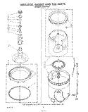 AGITATOR, BASKET AND TUB Diagram and Parts List for LA5530XSW2  Whirlpool Washer