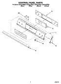 CONTROL PANEL PARTS Diagram and Parts List for GW395LEPQ00  Whirlpool Range