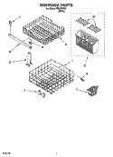 DISHRACK PARTS, OPTIONAL PARTS (NOT INCLUDED) Diagram and Parts List for IRD4700Q0  Inglis Dishwasher
