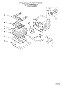 INTERNAL OVEN Diagram and Parts List for KEMS308GSS1  KitchenAid Microwave Oven Combo