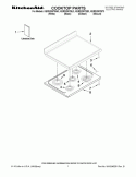 COOKTOP PARTS Diagram and Parts List for KERS205TBL3  KitchenAid Range