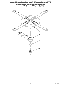 LOWER WASHARM AND STRAINER PARTS Diagram and Parts List for KUDS03STBL3  KitchenAid Dishwasher