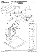 TOP AND CONSOLE PARTS Diagram and Parts List for MGD5630TQ0  Maytag Dryer