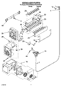 ICEMAKER PARTS Diagram and Parts List for ET2AHTXMT00  Whirlpool Refrigerator