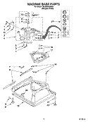 MACHINE BASE Diagram and Parts List for 7MLSR6332KQ1  Whirlpool Washer