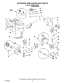 INTERIOR AND AIR FLOW PARTS Diagram and Parts List for KHMS2050SSS3  KitchenAid Microwave
