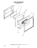 OVEN DOOR , LIT/OPTIONAL Diagram and Parts List for RS610PXV0  Whirlpool Range