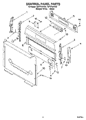 CONTROL PANEL PARTS Diagram and Parts List for YSF379LEKB0  Whirlpool Range