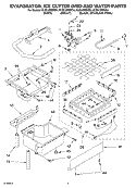 EVAPORATOR ICE CUTTER GRID AND WATER PARTS Diagram and Parts List for KUIS15NRHW4  KitchenAid Ice Maker