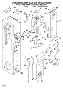 FREEZER LINER AND AIR FLOW PARTS Diagram and Parts List for KSSS42QMB00  KitchenAid Refrigerator