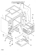 OVEN CHASSIS Diagram and Parts List for KGRT600HAL0  KitchenAid Range