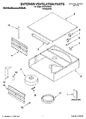 EXTERIOR VENTILATION PARTS Diagram and Parts List for KPEC992MSS  KitchenAid Range Hood