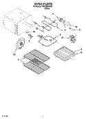 OVEN PARTS, MISCELLANEOUS PARTS Diagram and Parts List for TES400PXMQ0  Estate Range