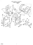 BULKHEAD Diagram and Parts List for RGL3612BW3  Roper Dryer