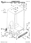 CABINET PARTS Diagram and Parts List for ED2FHAXSL01  Whirlpool Refrigerator