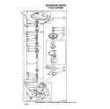 GEARCASE Diagram and Parts List for 4LA6300XXW1  Whirlpool Washer