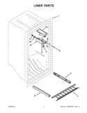 LINER PARTS Diagram and Parts List for EV160FXBQ00  Whirlpool Freezer