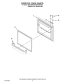 FREEZER DOOR PARTS Diagram and Parts List for EB9FVBLWS05  Whirlpool Refrigerator