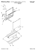 DOOR AND PANEL, LITERATURE Diagram and Parts List for KUDS25SHBS1  KitchenAid Dishwasher