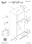CABINET Diagram and Parts List for GT22DKXGN01  Whirlpool Refrigerator
