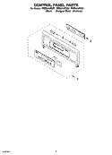 CONTROL PANEL PARTS Diagram and Parts List for YRBS275PDQ7  Whirlpool Wall Oven