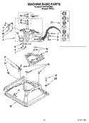 MACHINE BASE PARTS Diagram and Parts List for YWET3300SQ0  Whirlpool Washer Dryer Combo
