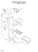 FREEZER LINER Diagram and Parts List for ED22GWXFW00  Whirlpool Refrigerator