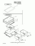 SHELF PARTS Diagram and Parts List for T8RXNGFWD02  Estate Refrigerator