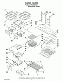 SHELF PARTS Diagram and Parts List for KFCS22EVMS2  KitchenAid Refrigerator