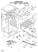 LINER PARTS Diagram and Parts List for ER8GHKXMT01  Whirlpool Refrigerator