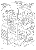 LINER Diagram and Parts List for KTRS21MDWH04  KitchenAid Refrigerator