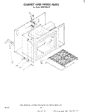 CABINET AND HINGE Diagram and Parts List for RM973PXLT0  Whirlpool Microwave Oven Combo