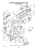 CONTROLS AND REAR PANEL Diagram and Parts List for LA5668XSW0  Whirlpool Washer