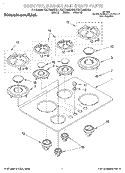 SECTION Diagram and Parts List for KGCT365EWH0  KitchenAid Cooktop