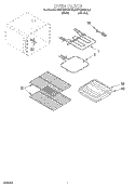 OVEN Diagram and Parts List for KERC500EWH5  KitchenAid Range