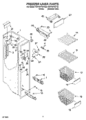 FREEZER LINER PARTS Diagram and Parts List for KSRX22FSST00  KitchenAid Refrigerator