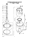 AGITATOR, BASKET, AND TUB Diagram and Parts List for KAWE767WWH0  KitchenAid Washer