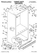 CABINET PARTS Diagram and Parts List for KBLO36FMX01  KitchenAid Refrigerator