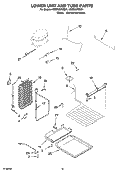 LOWER UNIT AND TUBE PARTS Diagram and Parts List for KSSS36FMB01  KitchenAid Refrigerator