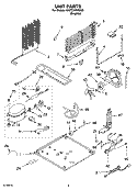 UNIT PARTS Diagram and Parts List for GAFZ21XXRK00  Whirlpool Refrigerator