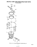 HEATER, PUMP AND LOWER SPRAYARM Diagram and Parts List for DU4040XP1  Whirlpool Dishwasher